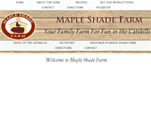 Tablet Screenshot of mapleshadefarmny.com